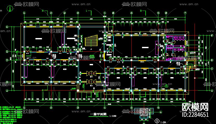 教学楼CAD施工图下载（渲染图2）