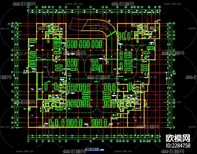 人防建筑cad施工图下载（渲染图3）