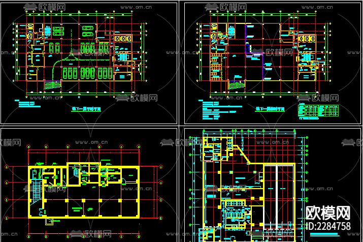 人防建筑cad施工图下载（渲染图4）
