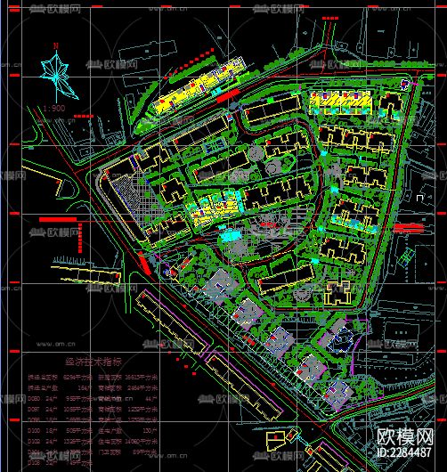 小区规划cad施工图下载