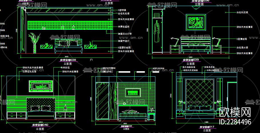 床背景cad图库下载（渲染图3）