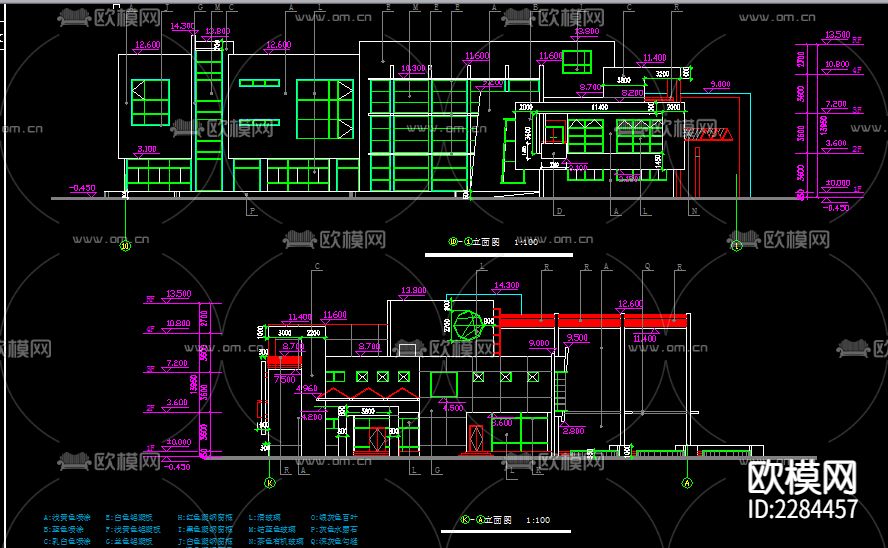幼儿园CAD施工图下载（渲染图5）