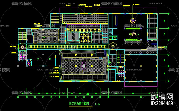 星级宾馆装修图cad施工图下载（渲染图2）