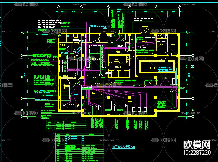 某宾馆电气CAD施工图下载（渲染图2）