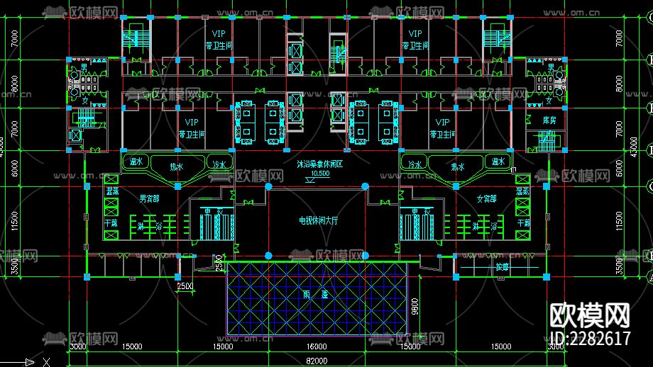 高层酒店cad施工图下载（渲染图5）