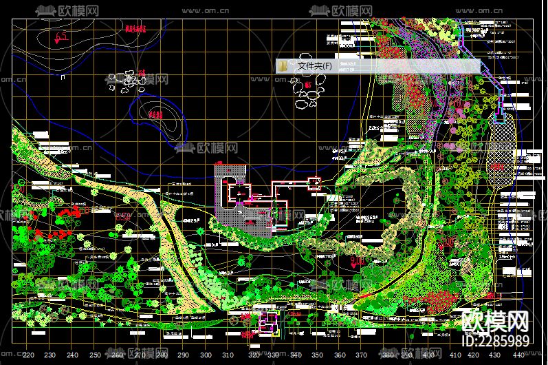 某公园cad施工图下载（渲染图2）