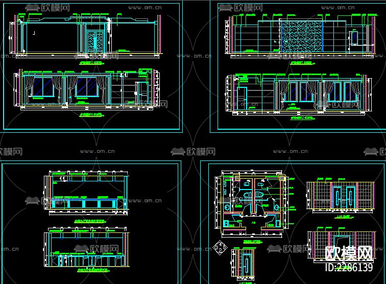 办公楼cad施工图下载（渲染图5）