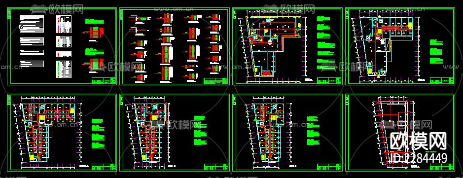 酒店电力消防闭路CAD施工图下载（渲染图2）