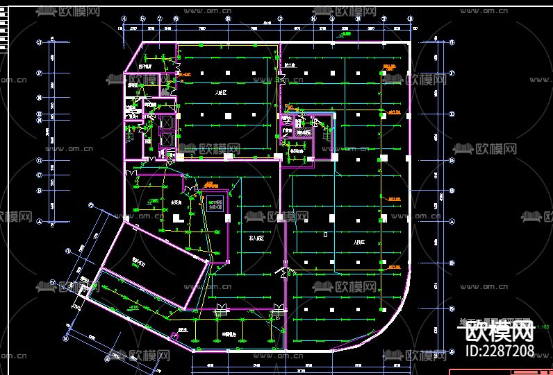 酒店电气cad布置图下载（渲染图5）