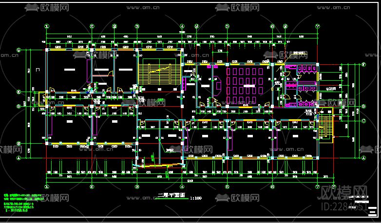 教学楼CAD施工图下载（渲染图3）