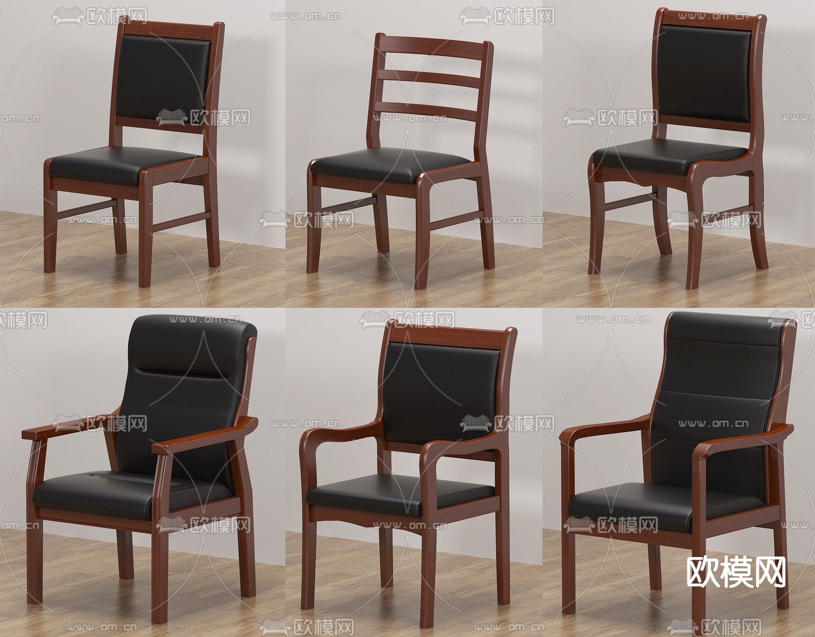 现代办公椅会议椅su模型下载（渲染图1）