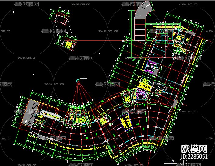 商住楼cad施工图下载（渲染图5）