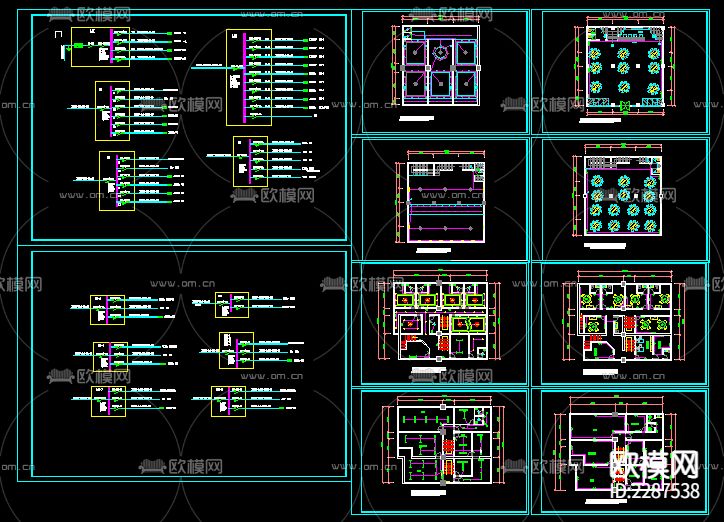 乡村酒店电气CAD施工图下载（渲染图4）