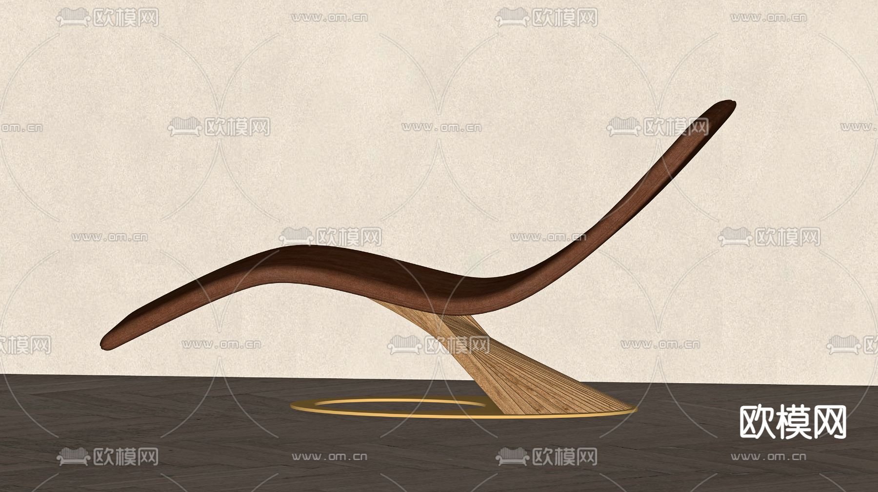 现代躺椅su模型下载（渲染图2）