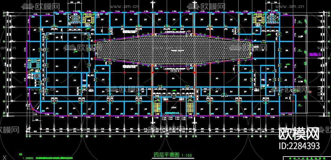 大型商场全套CAD施工图-免费3dmax模型库-欧模网