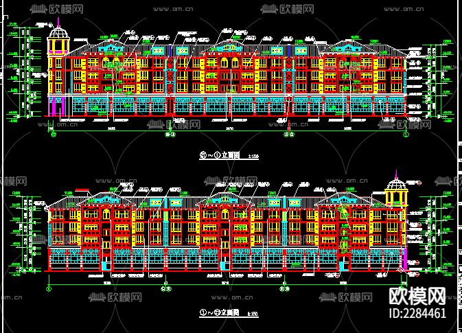 别墅cad施工图下载（渲染图2）