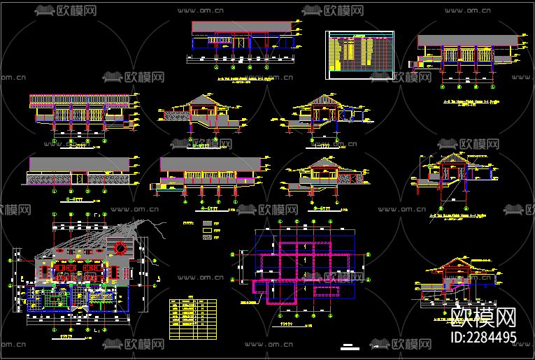 渡假村茶室全套cad施工图下载（渲染图1）