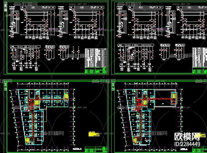 酒店电力消防闭路CAD施工图下载（渲染图3）