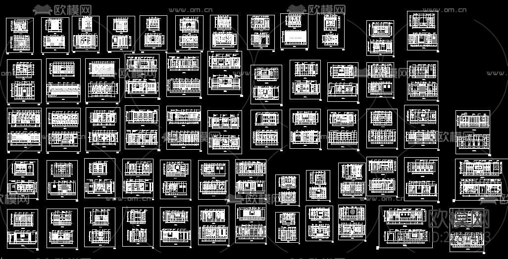 装饰柜cad图库下载（渲染图1）