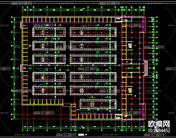 菜市场建筑CAD施工图下载（渲染图3）