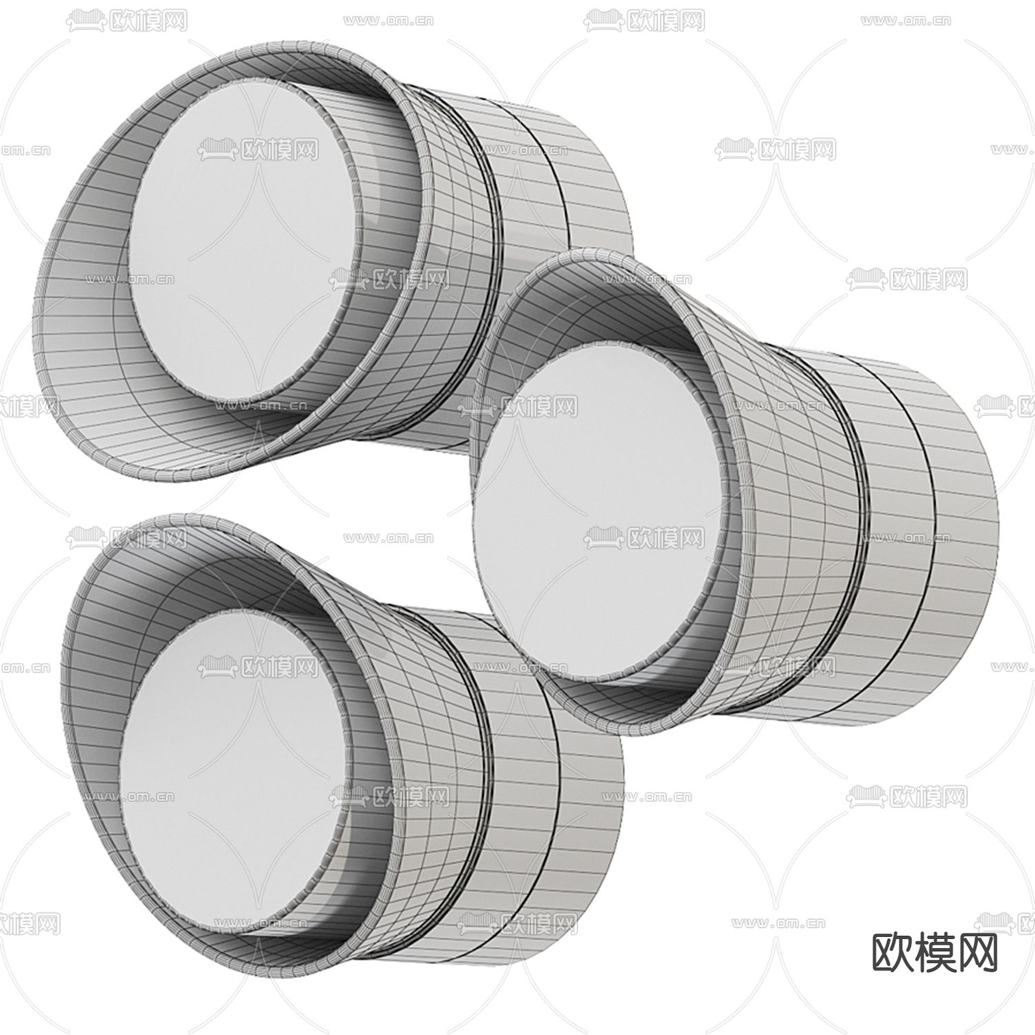 现代时尚壁灯3d模型下载（渲染图2）