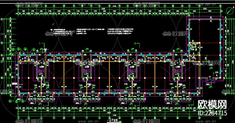 商住楼cad施工图下载（渲染图2）