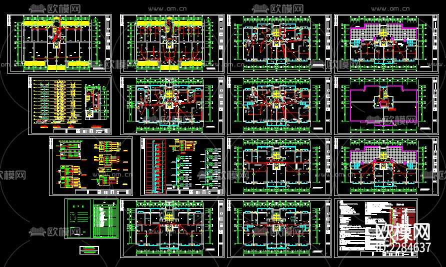 住宅电气CAD施工图下载（渲染图1）