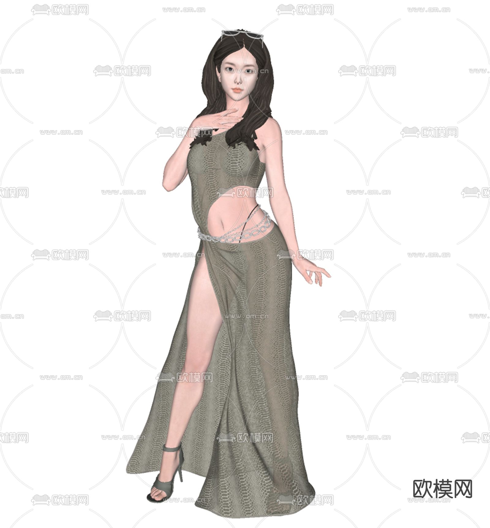 现代性感美女su模型