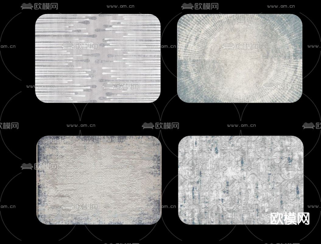 侘寂风地毯su模型下载（渲染图2）