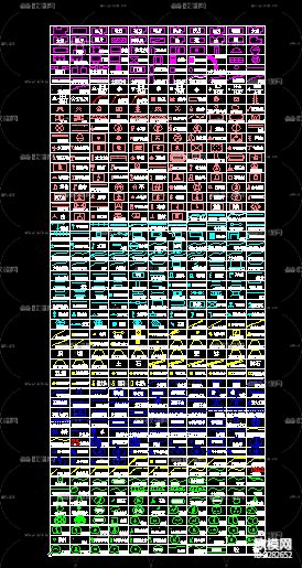 建筑设计中常用建筑图标集锦cad格式下载（渲染图2）