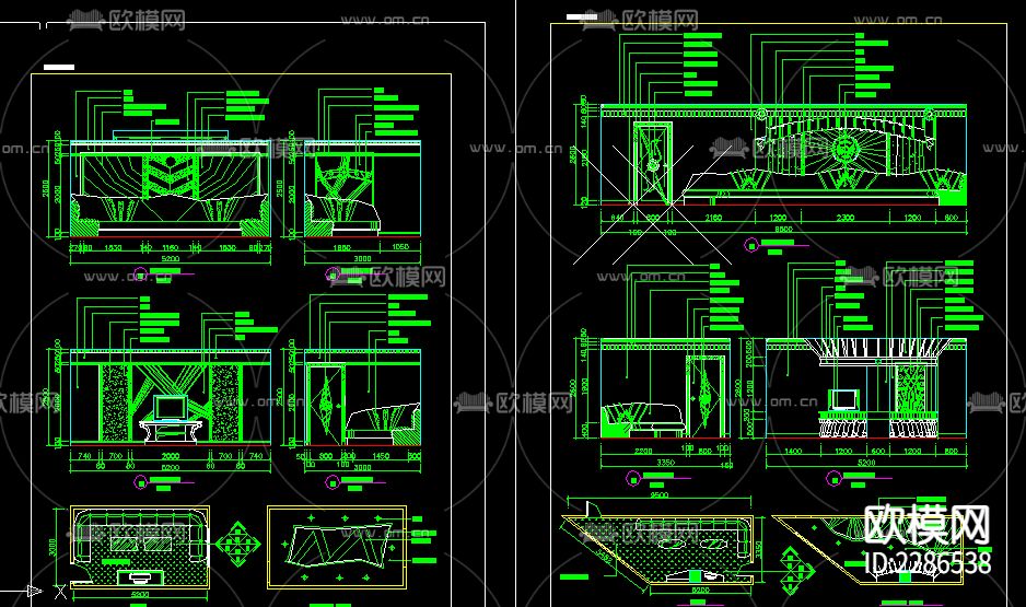 ktv包房装饰装修cad施工图下载（渲染图2）