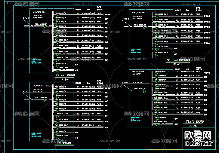 某环保局办公楼电气CAD施工图下载（渲染图5）