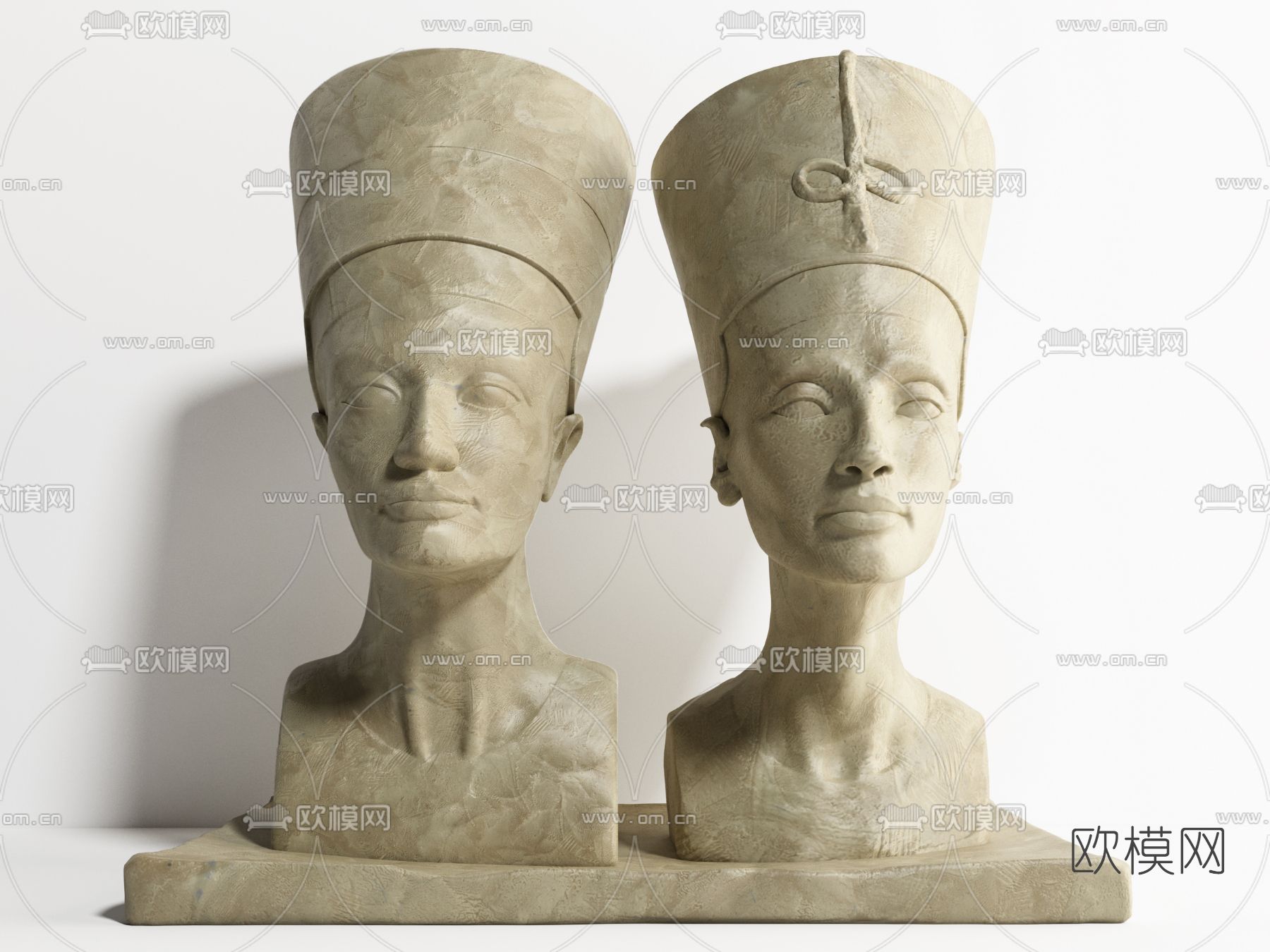 古埃及法老头像雕塑3d模型下载