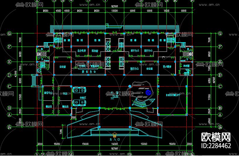 高层酒店CAD施工图下载（渲染图3）