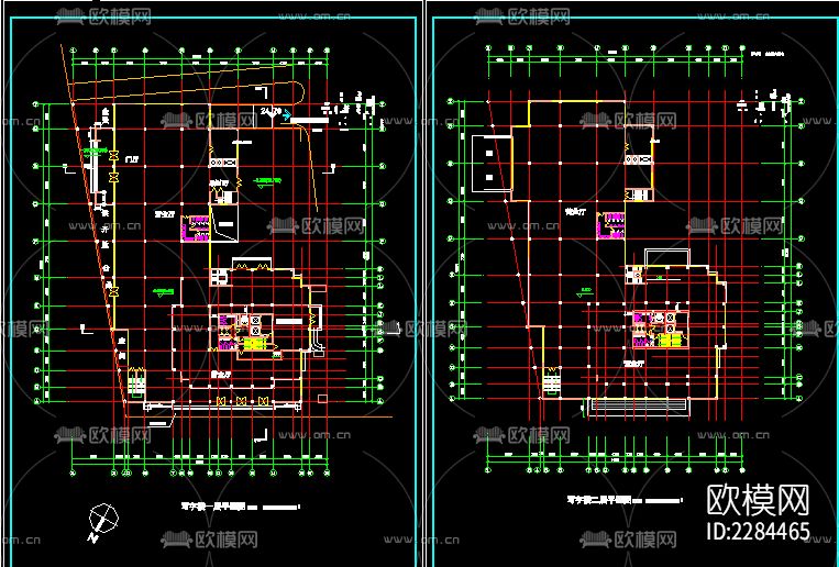 高层写字楼建筑cad施工图下载（渲染图4）
