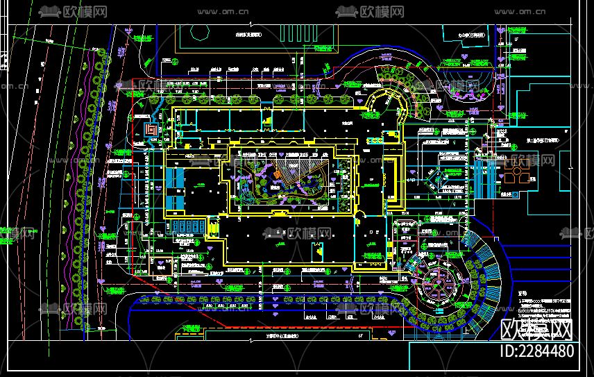 学校cad施工图下载