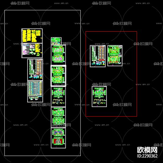 排水灭火系统cad布置图下载（渲染图3）