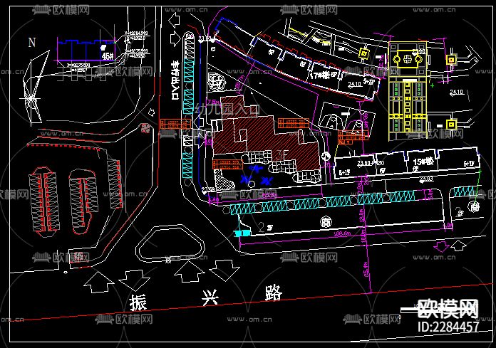 幼儿园CAD施工图下载（渲染图4）
