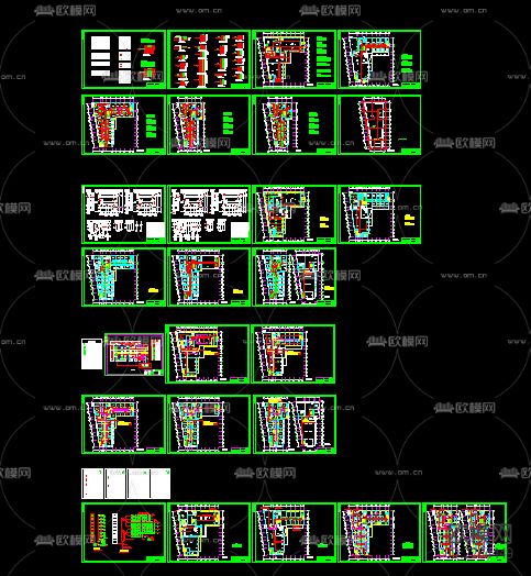酒店电力消防闭路CAD施工图下载（渲染图1）