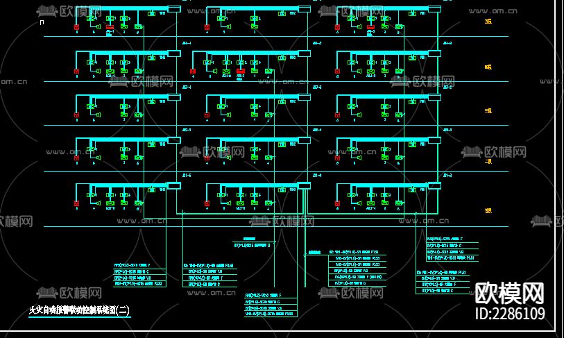 哈尔滨某五层教学楼cad施工图下载（渲染图5）