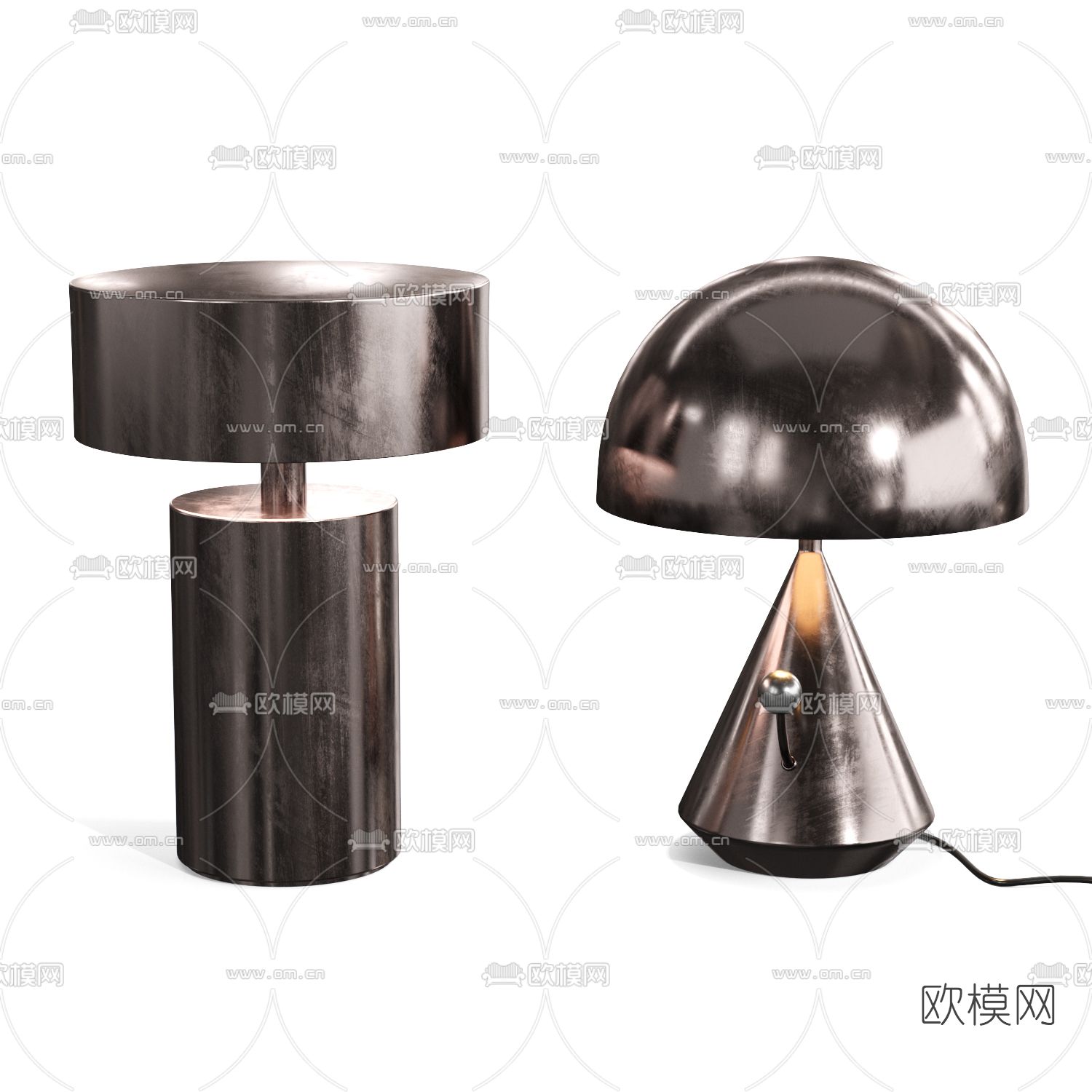 现代台灯3d模型下载_ID：12118355_3dmax免费模型-欧模网