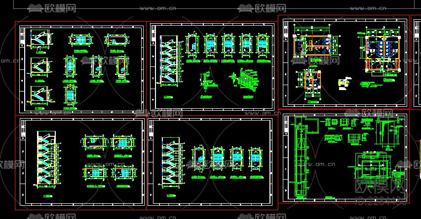 公司办公楼建筑CAD施工图下载（渲染图4）