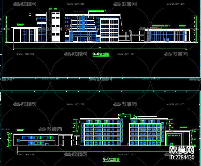 公司办公楼建筑CAD施工图下载（渲染图3）