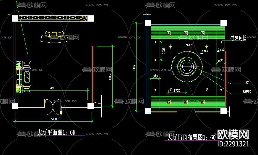 办公室精装修CAD施工图-免费3dmax模型库-欧模网