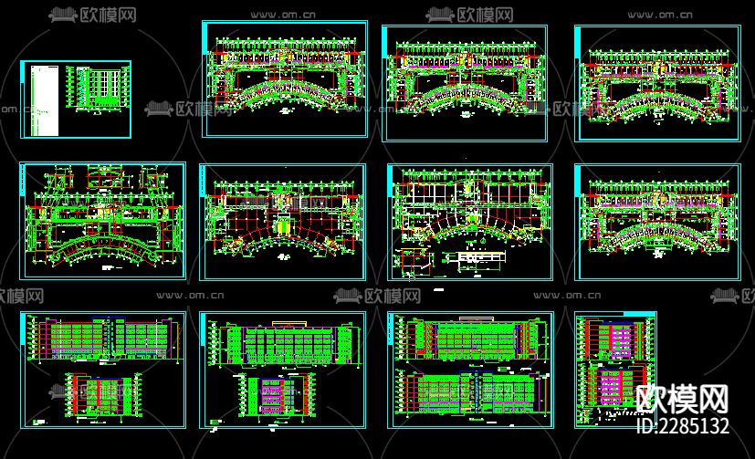 商业综合楼CAD施工图下载（渲染图1）