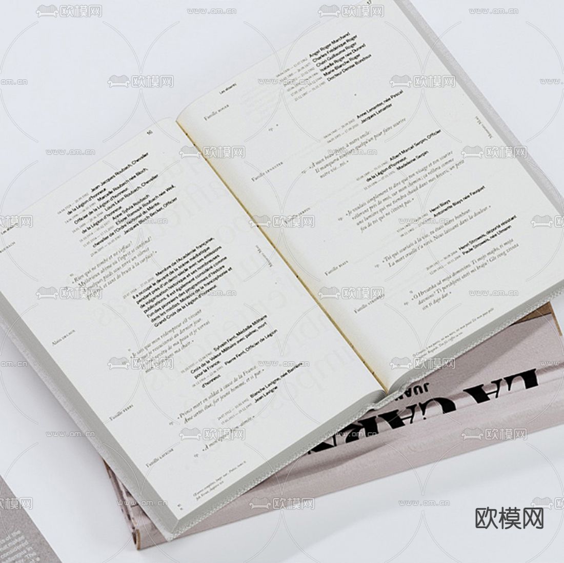 现代书籍 书本摆件3d模型下载（渲染图4）