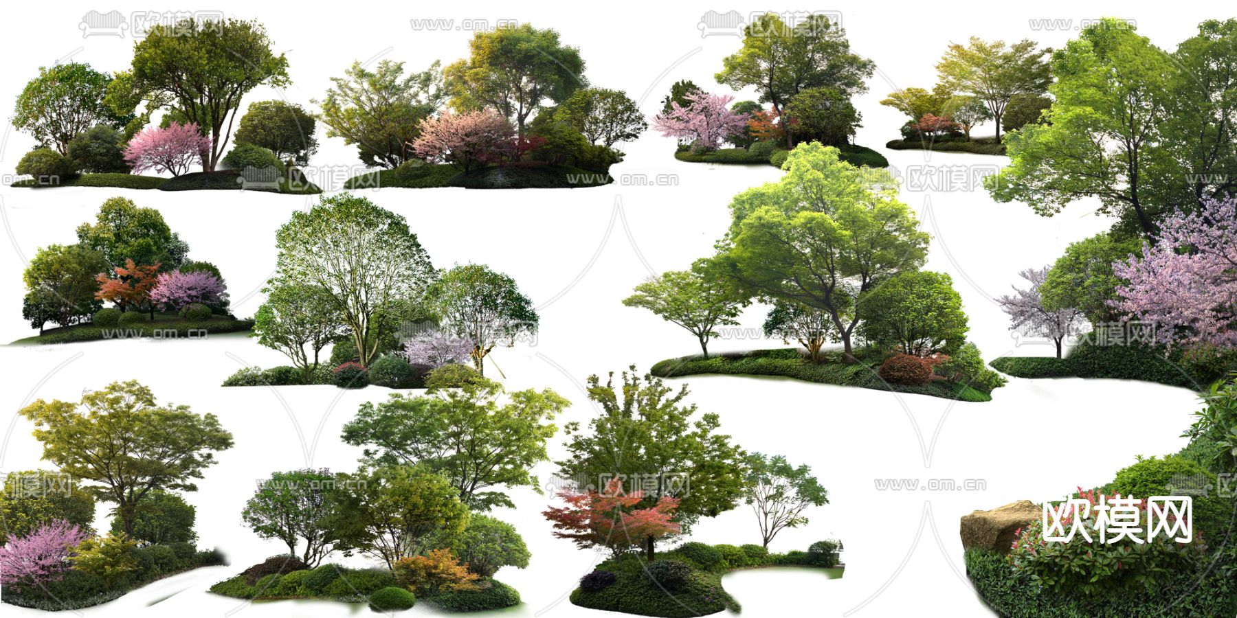 现代绿植灌木丛psd下载