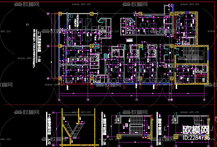 酒店cad施工图下载（渲染图4）