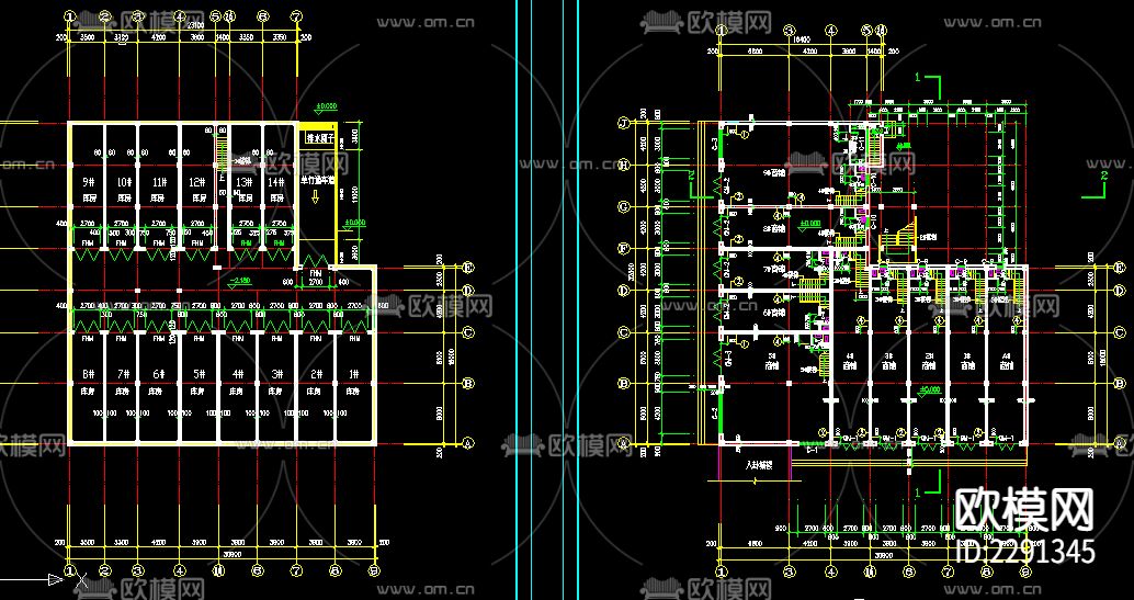 仿古清式建筑CAD施工图下载（渲染图3）
