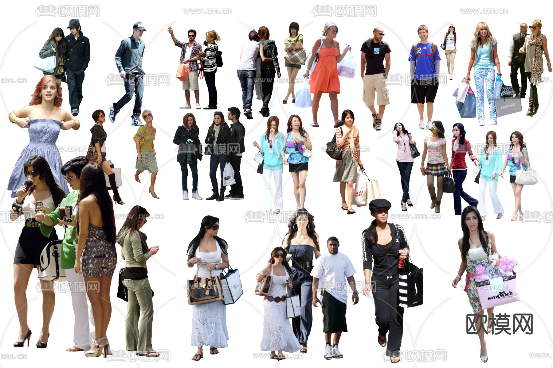 现代都市人物psd下载